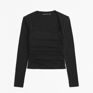 NWT Abercrombie Long Sleeve Sqaure Neck Top Size Large
